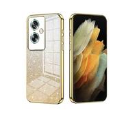 YUECXIN Cover per OPPO A79 5G/OPPO A2 5G, Custodia da Donna Lucida in Colore Sfumato Brillantini Elettrolitico, Premio Ultra Sottile Molle Antiurto TPU Silicone Case, Oro