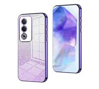 YUECXIN Cover per OPPO A80 5G, Custodia da Donna Lucida in Colore Sfumato Brillantini Elettrolitico, Premio Ultra Sottile Molle Antiurto TPU Silicone Case, Viola