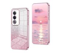 YUECXIN Cover per OPPO A80 5G, Custodia da Donna Lucida in Colore Sfumato Brillantini Elettrolitico, Premio Ultra Sottile Molle Antiurto TPU Silicone Case, Rosa