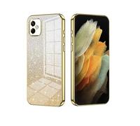 YUECXIN Cover per Samsung Galaxy A06 4G, Custodia da Donna Lucida in Colore Sfumato Brillantini Elettrolitico, Premio Ultra Sottile Molle Antiurto TPU Silicone Case, Oro