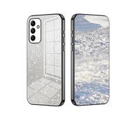 YUECXIN Cover per Samsung Galaxy A25 5G, Custodia da Donna Lucida in Colore Sfumato Brillantini Elettrolitico, Premio Ultra Sottile Molle Antiurto TPU Silicone Case, Nero