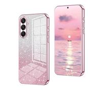 YUECXIN Cover per Samsung Galaxy A26 5G, Custodia da Donna Lucida in Colore Sfumato Brillantini Elettrolitico, Premio Ultra Sottile Molle Antiurto TPU Silicone Case, Rosa
