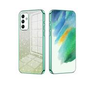 YUECXIN Cover per Samsung Galaxy A35 5G, Custodia da Donna Lucida in Colore Sfumato Brillantini Elettrolitico, Premio Ultra Sottile Molle Antiurto TPU Silicone Case, Verde