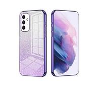 YUECXIN Cover per Samsung Galaxy A55 5G, Custodia da Donna Lucida in Colore Sfumato Brillantini Elettrolitico, Premio Ultra Sottile Molle Antiurto TPU Silicone Case, Viola