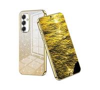 YUECXIN Cover per Samsung Galaxy S24 FE, Custodia da Donna Lucida in Colore Sfumato Brillantini Elettrolitico, Premio Ultra Sottile Molle Antiurto TPU Silicone Case, Oro