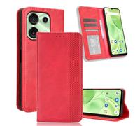 YUECXIN Cover per Umidigi G9 5G / G9C / G9T / G9A, Flip Caso in PU Pelle Premium Portafoglio Custodia con Carta Fessura, Supporto Stand, Chiusura Magnetica, Antiurto Case, Rosso