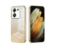 YUECXIN Cover per Xiaomi Redmi 13C/Poco C65, Custodia da Donna Lucida in Colore Sfumato Brillantini Elettrolitico, Premio Ultra Sottile Molle Antiurto TPU Silicone Case, Oro