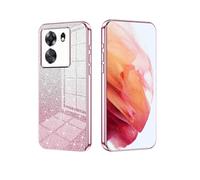 YUECXIN Cover per Xiaomi Redmi 13C/Poco C65, Custodia da Donna Lucida in Colore Sfumato Brillantini Elettrolitico, Premio Ultra Sottile Molle Antiurto TPU Silicone Case, Rosa