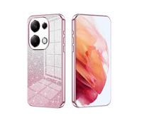 YUECXIN Cover per Xiaomi Redmi Note 13 Pro 4G/Poco M6 Pro 4G, Custodia da Donna Lucida in Colore Sfumato Brillantini Elettrolitico, Premio Ultra Sottile Molle Antiurto TPU Silicone Case, Rosa