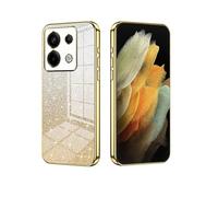 YUECXIN Cover per Xiaomi Redmi Note 13 Pro 5G/POCO X6 5G, Custodia da Donna Lucida in Colore Sfumato Brillantini Elettrolitico, Premio Ultra Sottile Molle Antiurto TPU Silicone Case, Oro