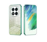 YUECXIN Cover per Xiaomi Redmi Note 14 Pro 4G, Custodia da Donna Lucida in Colore Sfumato Brillantini Elettrolitico, Premio Ultra Sottile Molle Antiurto TPU Silicone Case, Verde