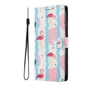 YUECXIN Cover Realme C63 4G/C61/Note 60/Note 60X, Elegante Custodia Portafoglio Pelle PU con Porta Carte e Supporto, Interno TPU Antiurto, Motivo Chic per Donna, Fenicottero