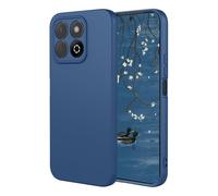 YUECXIN Cover Silicone Liquido per Honor X6b 4G, Custodia TPU Soft Gel Gomma Ultra Sottile Case, Fodera in Morbida Microfibra Antiurto Bumper Custodia. Blu