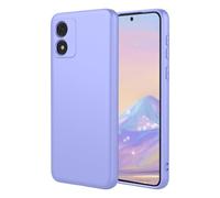 YUECXIN Cover Silicone Liquido per Motorola Moto E13 4G, Custodia TPU Soft Gel Gomma Ultra Sottile Case, Fodera in Morbida Microfibra Antiurto Bumper Custodia. Viola