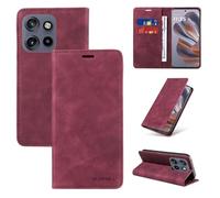YUECXIN Custodia di Lusso per Motorola Edge 60 Neo/Edge 50 Neo/ThinkPhone 25, Cover Portafoglio in Pelle PU Antiurto con Supporto Magnetico & Case con Protezione RFID Antifurto, Rosso