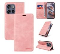 YUECXIN Custodia di Lusso per Motorola Edge 60 Neo/Edge 50 Neo/ThinkPhone 25, Cover Portafoglio in Pelle PU Antiurto con Supporto Magnetico & Case con Protezione RFID Antifurto, Rosa