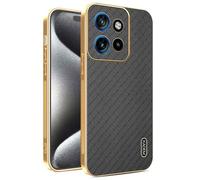 YUECXIN Custodia Lusso per Motorola Edge 60 Neo/Edge 50 Neo/ThinkPhone 25, [Protezione Completa Della Fotocamera], Cover Antiurto di Grado Militare Ultrasottile Elettrolitico TPU, Nero