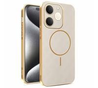 YUECXIN Custodia Magnetica per Realme Note 70T / Realme Narzo 80 Lite 4G / Note 70, [Protezione Fotocamera Integrata], Premio Finitura in Pelle Cover, Sottile Morbido TPU Bumper Antiurto Case, Cachi