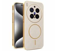 YUECXIN Custodia Magnetica per vivo X300 Pro 5G, [Protezione Fotocamera Integrata], Premio Finitura in Pelle Cover, Sottile Morbido TPU Bumper Antiurto Case, Cachi