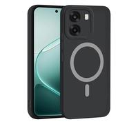 YUECXIN Custodia Magnetica Silicone per OPPO A6X / OPPO A6 5G/4G/ OPPO A6K, [Protezione Completa Della Fotocamera] [Ricarica Wireless] Sottile Antiurto di Grado Militare Cover, Nero