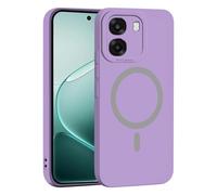 YUECXIN Custodia Magnetica Silicone per OPPO A6X / OPPO A6 5G/4G/ OPPO A6K, [Protezione Completa Della Fotocamera] [Ricarica Wireless] Sottile Antiurto di Grado Militare Cover, Viola