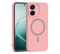 YUECXIN Custodia Magnetica Silicone per OPPO A6X / OPPO A6 5G/4G/ OPPO A6K, [Protezione Completa Della Fotocamera] [Ricarica Wireless] Sottile Antiurto di Grado Militare Cover, Rosa