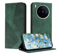 YUECXIN Custodia per vivo X300 Pro 5G, Cover a Libro in Pelle PU Premium con [Portafoglio] [Supporto Stand] [Chiusura Magnetica] Protezione Antiurto Flip Case, Verde