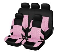 YUEDAM Auto Set Completo di Coprisedili per Toyota Yaris 2000 2001 2002 2003 2004 2005-2023, Traspirante 5 Posti Auto Copri Sedili Antiscivolo Confortevole Protezione Accessori,F/Pink