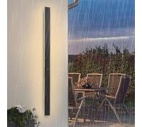 YUEEU 100CM Applique da Parete Esterno LED Lungo Nero impermeabile Ip65 Moderne Lampada Parete Interno Luci per Portico Esterno Villa Wall Light 3000k Scala Corridoio Luce Wall Lamp