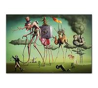 Yuefa Art Il sogno americano di Salvador Dali Quadri su tela Quadri famosi Quadri da parete Cuadros per soggiorno 70x90cm (28x35in) Senza cornice