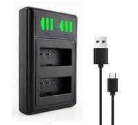 YUEFANSEN LP-E10 LC-E10 LC-E10C LC-E10E Caricabatterie A Doppio Slot, USB 10 W, Velocità Di Ricarica Con Schermo LCD, Compatibile Con Canon EOS Rebel T7 T6 T5 T3 T100 4000D 3000D 2000D 1500D 1300D