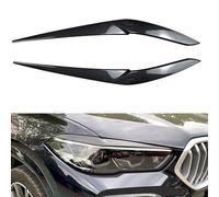 YUEGOO 1 Paio Copertura per Sopracciglio del Faro Auto per BMW X5 G05 X6 G06 2019-2023, Faro Anteriore Sopracciglio Palpebre Adesivi Decorativi Auto Accessori,A/Carbon Fiber Look