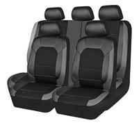 YUEGOO Auto Coprisedili Anteriori e Posteriori per Ford Kuga 2019-2023, Set Completo Copri Sedili in Tessuto e Pelle Impermeabile Protezione Sedile Auto Coprisedile,A/Black-Gray