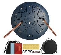 YUEHAO Tongue Drum 11 note da 6 pollici, tamburo per la lingua, in acciaio, con scatola per accessori, tasca, lettore musicale e bacchetta per meditazione, yoga, guarigione del suono