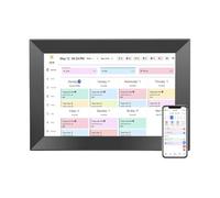 YUEHISY 10.1 "Calendario della Famiglia Intelligente, Display Interattivo WiFi con Tabella di Taglio, Piano Alimentare, Sincronizzazione a Due Vie, Cornice Fotografica Digitale (Spina europea)