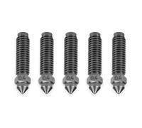 YUEHISY 5 Pezzi 0,4 Mm Ugelli in Acciaio Indurito per Centauri Carbone, Set di Ugelli M6X25mm Ad Alto Flusso, Set di Ugelli Ad Alta Temperatura e Indossamento