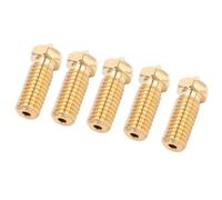 YUEHISY 5 Pezzi Ugello Hotend in Ottone 0.4mm Ricambio per Tech X Plus 3 | Tornio fine CNC che forma una volta, il design a forma di imbuto riduce i blocchi, funziona con PC PLA ABS PETG TPE TPU