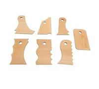 YUEHISY 7PCS Utensili per Modellare Piedini in Ceramica Set Rifinito con | 7 forme diverse per vari aspetti dell\'argilla, nervature strutturate e trasformazioni angolari complesse