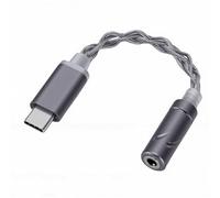 YUEHISY Adattatore per Cuffie da USB C a 3,5 Mm, Decodificatore Audio di Tipo C, 24 Bit 96 KHz Ad Alta Risoluzione, DAC CX31993, Bassa Distorsione per Chiamate Musicali e Giochi (SILVER)