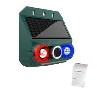 YUEHISY Allarme con Sensore di Movimento Solare, Rilevatore Flash da Esterno con Sirena da 129 DB e Luce Stroboscopica, Repellente per Animali per la Sicurezza di Giardini Agricoli, Impermeabile (1PC)