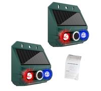 YUEHISY Allarme con Sensore di Movimento Solare, Rilevatore Flash da Esterno con Sirena da 129 DB e Luce Stroboscopica, Repellente per Animali per la Sicurezza di Giardini Agricoli, Impermeabile
