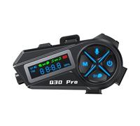 YUEHISY Auricolare Bluetooth per Casco Moto, Interfono Bidirezionale Bluetooth 5.4, Display LED di Stato in Tempo Reale, Suono HiFi, Autonomia di Riproduzione 18 Ore, per la Guida