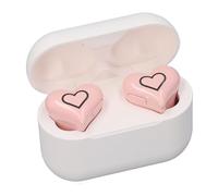 YUEHISY Auricolari Wireless a Forma di Cuore, Bluetooth 5.3 con Luce Sfumata di Colore e Custodia di Ricarica Wireless, Regali Stereo HiFi per Amiche (Rosea)