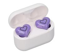 YUEHISY Auricolari Wireless a Forma di Cuore, Bluetooth 5.3 con Luce Sfumata di Colore e Custodia di Ricarica Wireless, Regali Stereo HiFi per Amiche (PURPLE)