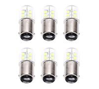YUEHISY BA15D Lampadina LED per Barca 3W 300LM Dimmabile 6PCS Luce Marina | 24 LED SMD 2835 con CRI Ra80, base in rame puro con copertura in PC, uscita 300LM dimmerabile, base a doppio contatto BA15D
