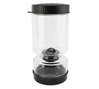 YUEHISY Barattolo del Sottaceto Filtrato, Separatore di Succo di Perdita di Vetro con Design del Coperchio a Flip per la Conservazione degli Alimenti Fermentati, Forniture da Cucina Nera