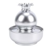 YUEHISY Borsa di Denaro Fontana da Tavolo con Luce LED Decorazione Feng | USB plug and play con luce LED, chiusura a onda 3D che imita un sacchetto di denaro stretto, plastica con finitura spray