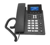 YUEHISY Business IP Telefono con funzionalità di Cuffie, Supporta 2 Linee di Servizio, POE Integrato, Telefoni per Uffici LCD Grafici da 2,4 Pollici per le Piccole Imprese