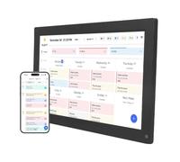 YUEHISY Calendario Digitale Intelligente da 15.6", Pianificatore Familiare Touchscreen Full HD con Tabella di Taglio, Piano per la Cena Monte da Parete, Sincronizzazione Automatica (EU)