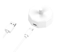 YUEHISY Caricatore per Spazzolino Elettrico per Aquasonic Black Series, Supporto di Ricarica USB, Protezione da Sovratensione da Cortocircuito, Base Sostitutiva (WHITE)